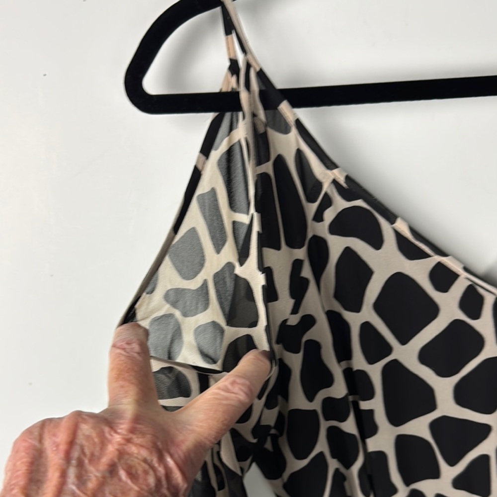 Bar III Animal Print Peek a Boo Sleeve Maxi NWT SZ S self tie Party Cocktails - Picture 3 of 12
